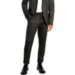 Pantalone uomo IMPERIAL slim fit cropped trama effetto spigato con tasche verticali e risvolti