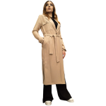 Trench donna BERNA ultra leggero lungo a taglio dritto con cintura 