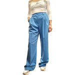Pantaloni donna IMPERIAL straight monocolour con piega stirata e pinces