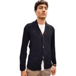 Cardigan uomo BLOCK-ELEVEN modello giacca monopetto con rotture