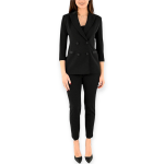 Tailleur donna IMPERIAL monocolour giacca doppiopetto e pantaloni slim-fit monocolour con piega stirata