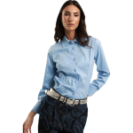 Camicia donna SUY MIX slim in cotone con bottone gioiello