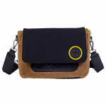 Borsa donna MUNICH mini Deep Messenger Leo in tessuto ed eco pelliccia 