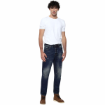 Jeans uomo IMPERIAL gamba dritta denim scuro slavato con abrasioni