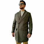 Cappotto uomo BERNA modello trench doppiopetto con rever a lancia