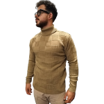 Maglia uomo IMPERIAL misto lana dolcevita a costine e trama a quadri