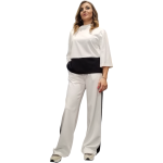 Tuta donna IMPERIAL casual chic bicolor felpa collo ciambella e pantalone palazzo