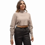 Maglia donna IMPERIAL cropped collo alto manica lunga