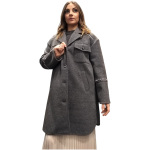 Cappotto donna SUSY MIX monopetto misto lana con borchie e tagli laterali 