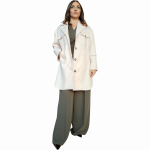 Cappotto donna SUSY MIX monopetto misto lana con borchie e tagli laterali